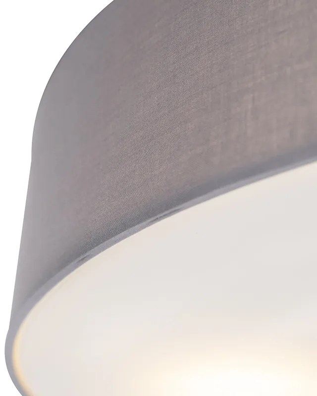 Rustikálne stropné svietidlo sivé 50 cm - Drum