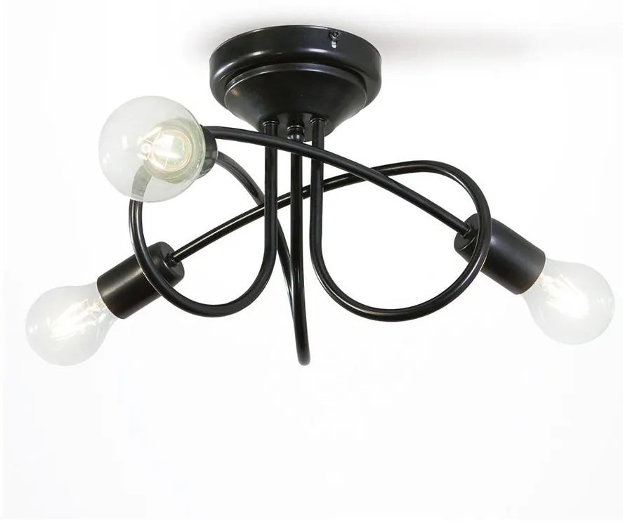 Prisadený luster STYLE 3xE27/60W/230V čierna
