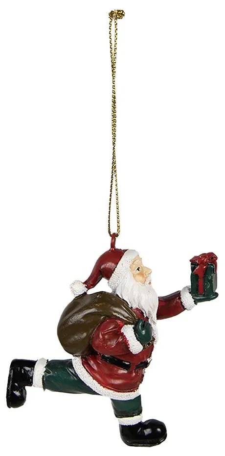 Vianočná závesná dekorácia Santa - 6*3*8 cm