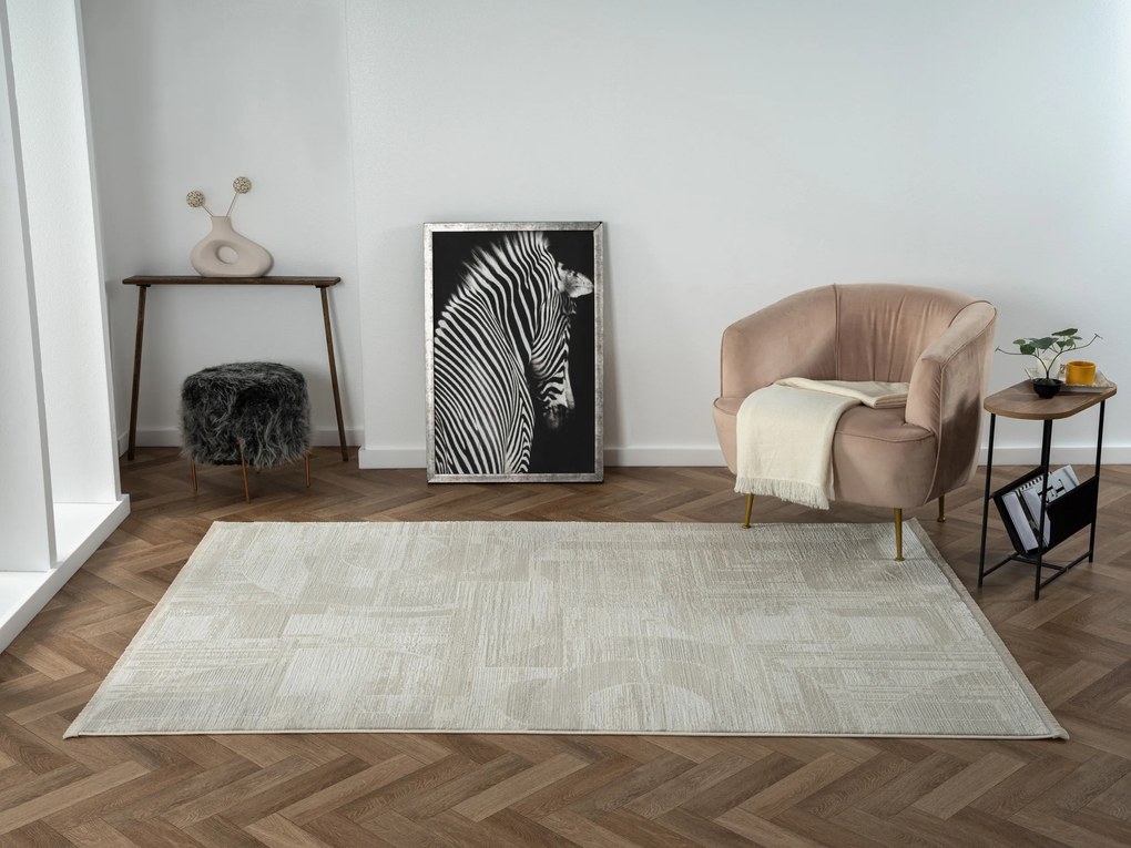 My Flair, Kusový koberec My Circles creme, 160x230, béžová, chodba / predsieň