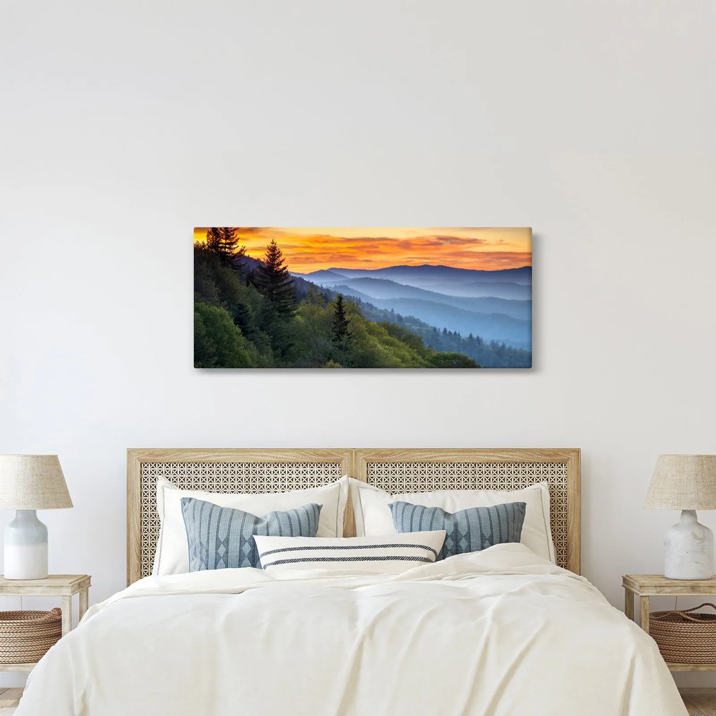 Obraz - Červánky v horách (120x50 cm)