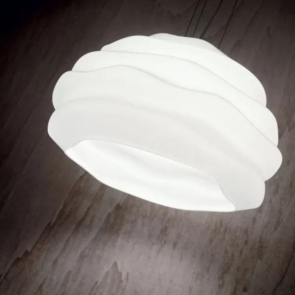 Ideal Lux - Luster na lanku KARMA 1xE27/60W/230V pr. 39 cm biela
