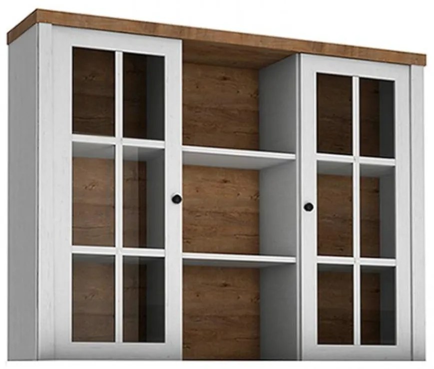 Vitrína Prowansja W2D borovica andersen/dub lefkas