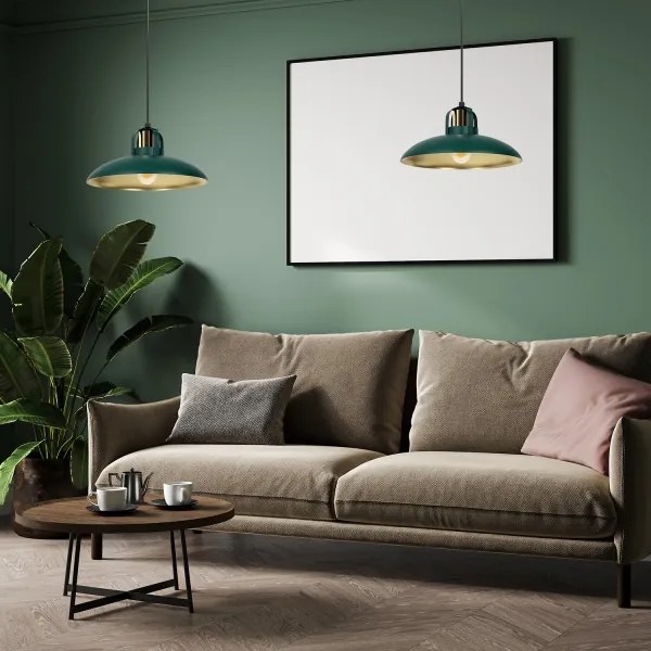 Brilagi - LED Luster na lanku FLAMENGO 1xE27/60W/230V zelená