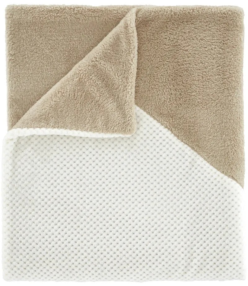 Hnedá/béžová deka z mikroplyšu 130x170 cm Cosy Larsson Geo – Catherine Lansfield