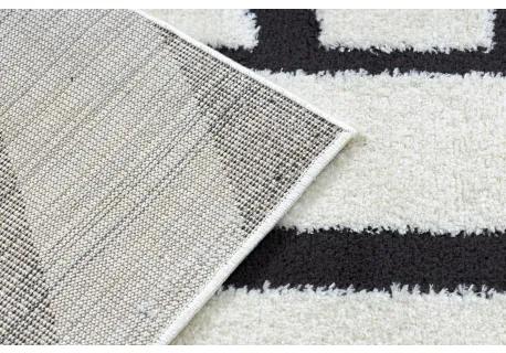 Moderný koberec MODE 8631 geometrická krémová / čierna Veľkosť: 140x190 cm