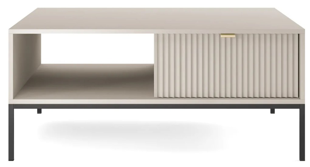 Konferenčný stolík Nova 104 cm kašmír/čierny