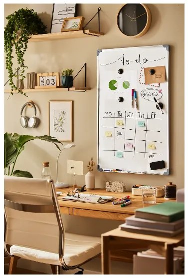 crelando®  Magnetická biela tabuľa + Príslušenstvo k magnetickej tabuli  (800010767)