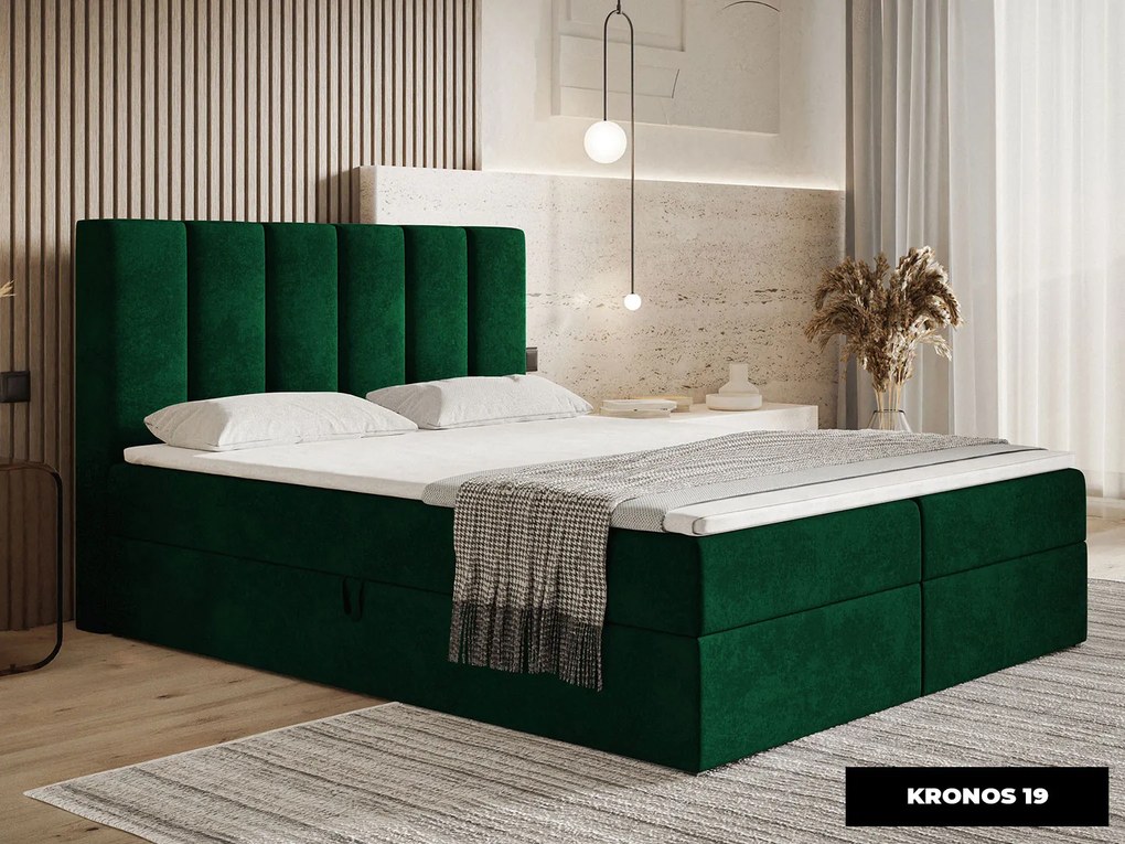 PROXIMA.store - Kontinentálna boxspring posteľ FLORA ROZMER: 140 x 200 cm, TYP MATRACA: BONELLOVÉ PRUŽINY, VRCHNÝ MATRAC (TOPPER): BEZ TOPPERU