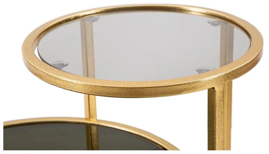 Okrúhly konferenčný stolík v zlatej farbe 40x50 cm - Mauro Ferretti
