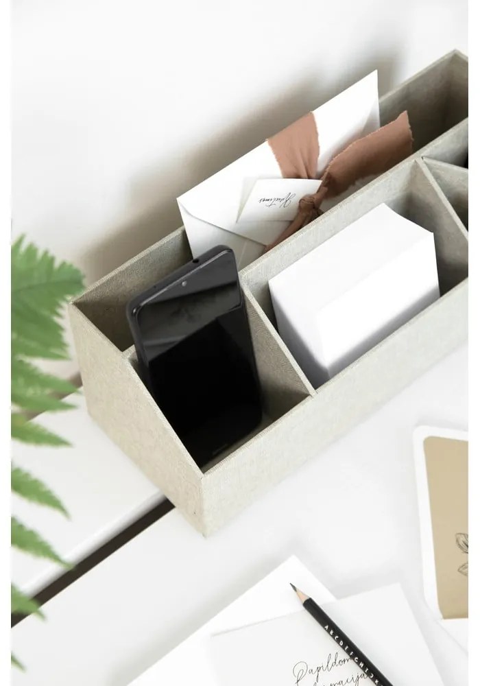 Kartónový organizér na písacie potreby Elisa Canvas Paper Laminate – Bigso