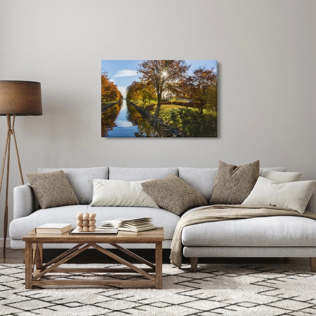 Obraz vodného kanálu (90x60 cm)