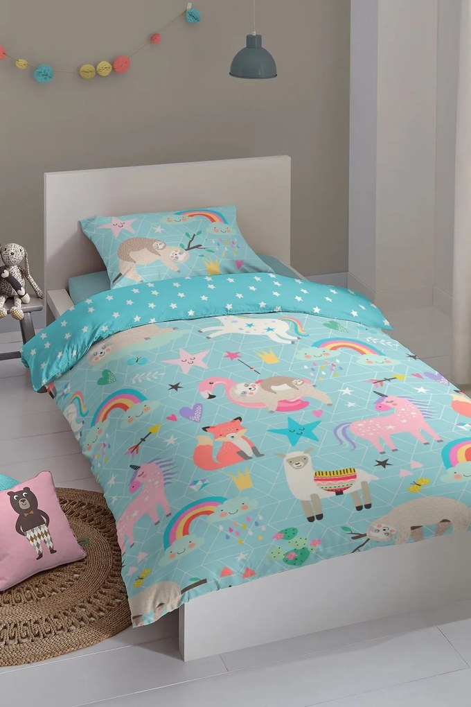Home detské obojstranné posteľné obliečky na jednolôžko Good Morning Moody 140x200cm