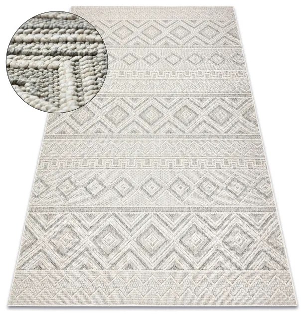 Koberec JERSEY 19234 sivý, kosoštvorce BOHO