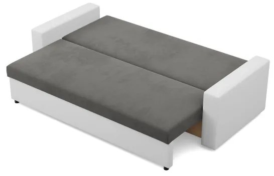 Trojmiestna rozkladacia sedačka LUNA popolová / biela