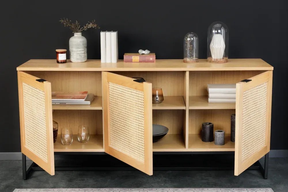 Invicta Interior - Dizajnový príborník VIENNA LOUNGE 160 cm, dub, prírodný