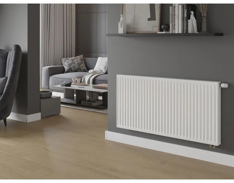 Mexen, Panelový radiátor Mexen CV21 300 x 600 mm, spodné pripojenie, 442 W, biely - W621-030-060-00