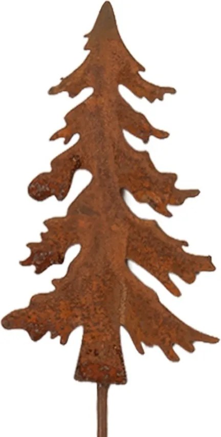 Rustikálny hrdzavý zápich stromček Christmas Tree Rust S - 6*1*34 cm