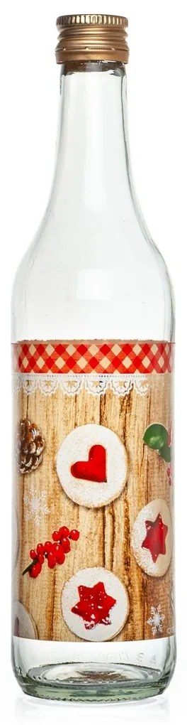 Cerve Sklenená fľaša s viečkom Cookie 0,5 l