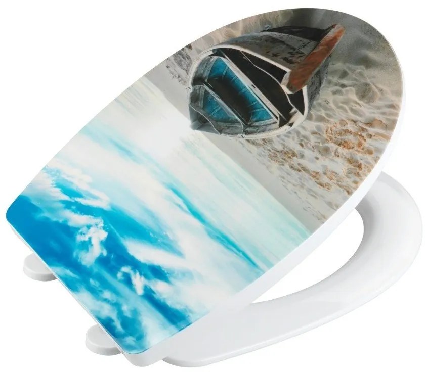 Záchodová doska s automatickým zatváraním 36,5 x 45 cm Boat – Wenko