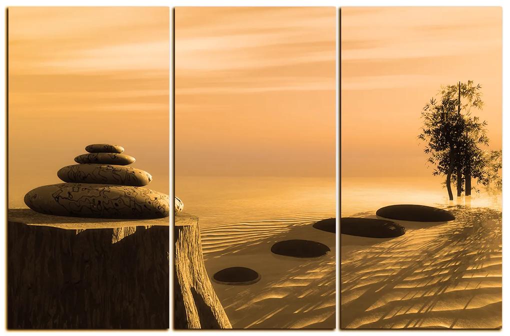 Obraz na plátne - Zen stones 1162ZB (135x90 cm)