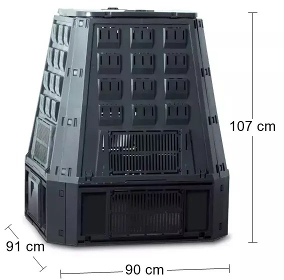 Záhradný kompostér IKEL630C 630 l - čierna