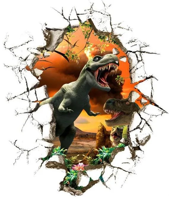 Veselá Stena Samolepka Jurský park Tyranosaure Veľkosť: 45 x 50 cm
