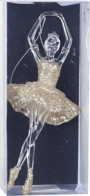Baletka na stromček – zlatá 17 cm