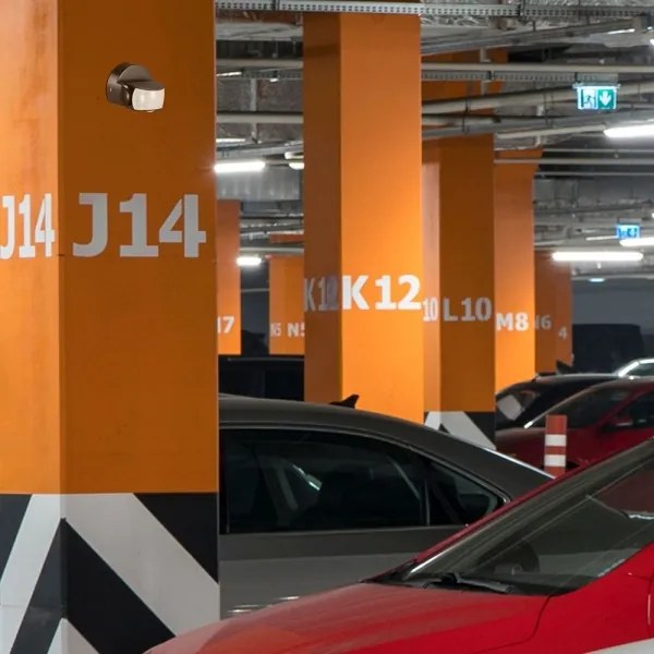 Vonkajší senzor pohybu infračervený 180/360° 600W/230V IP65 čierna