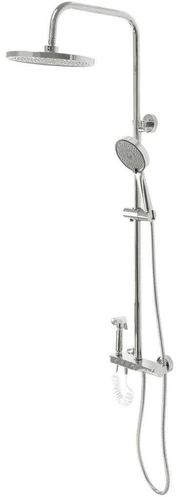 Sprchový set Rea Max - vaňová batéria, dažďová, ručná a bidetová sprcha chróm