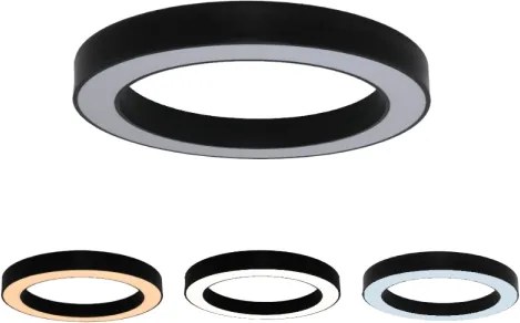 LED Stropné svietidlo LED/80W/230V 3000/4000/6500K pr. 80 cm čierne