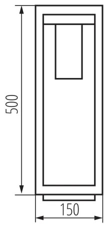 Kanlux 34984 - Vonkajšia lampa VIMO 1xE27/15W/230V 50 cm IP44 čierna