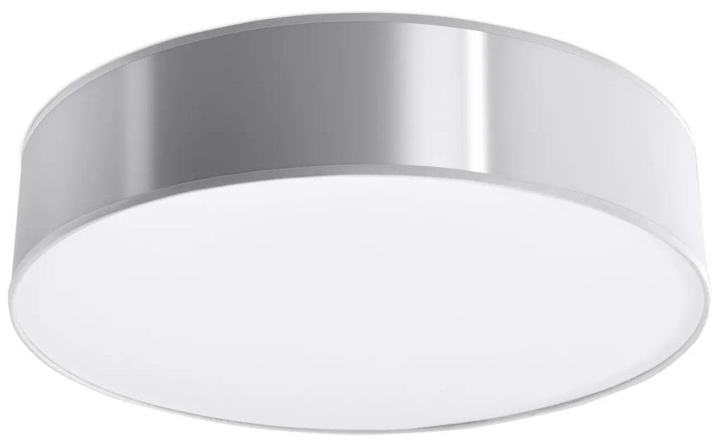 Stropné svietidlo Arena, 1x sivé plastové tienidlo, (biely plast), (fi 45 cm)