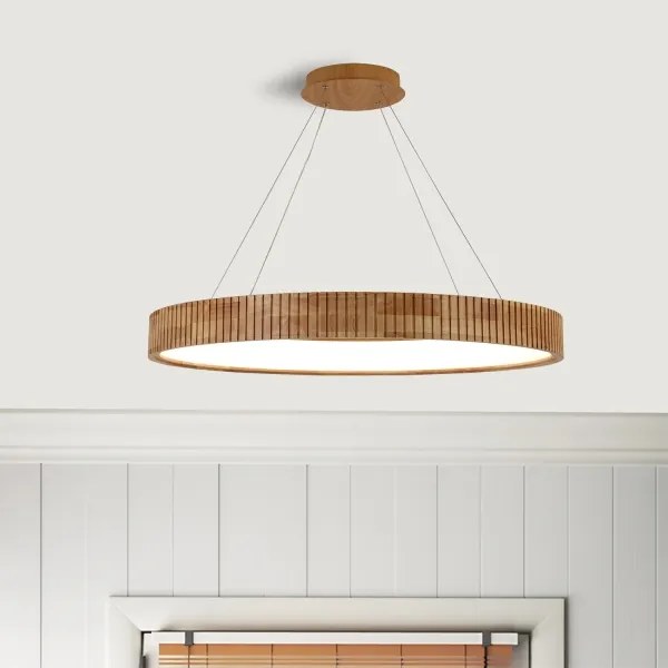 Brilagi - Závesný LED luster na lankách FALCON WOOD MODERN LED/60W/230V pr. 80 cm drevo