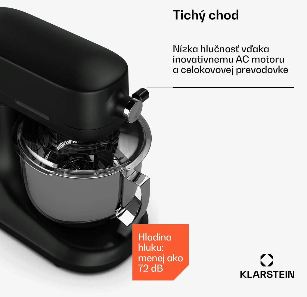 Klarstein Chiara kuchynský robot, 1600 W, 12 nastavení, misa z nehrdzavejúcej ocele, LCD displej, vrátane príslušenstva