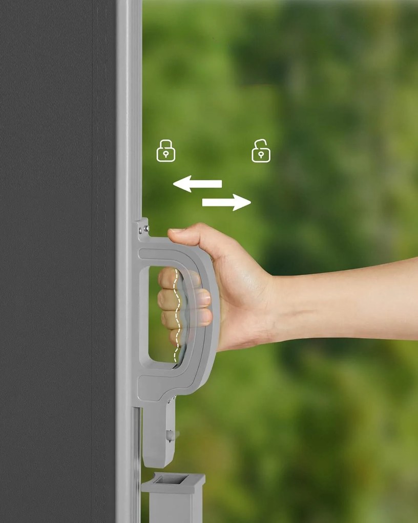 Boční markýza DELL 160x350 cm tmavě šedá