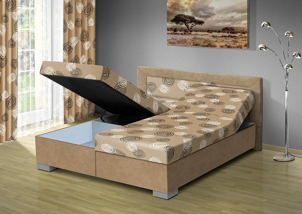 Nabytekmorava Čalúnená posteľ s úložným priestorom Vanessa 180x200 čalúnenie: sivá/MEGA 17 sivá, Typ roštov: polohovacie