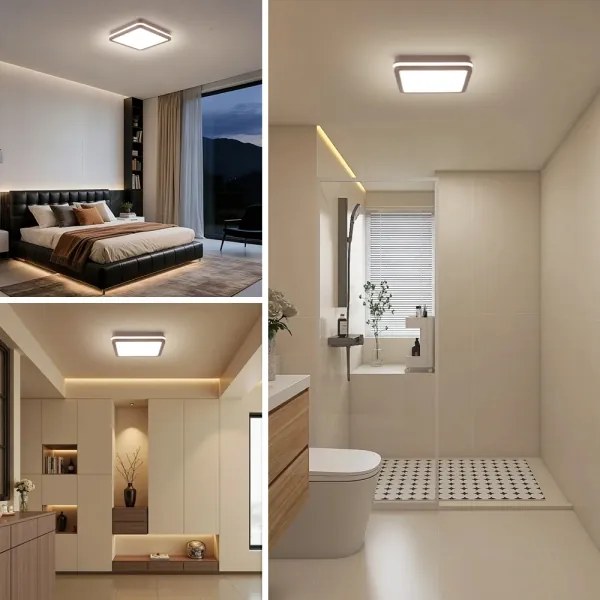 Brilagi-LED Vonkajšie svietidlo so senzorom BENE LED/24W/230V 26x26 cm hnedé IP54
