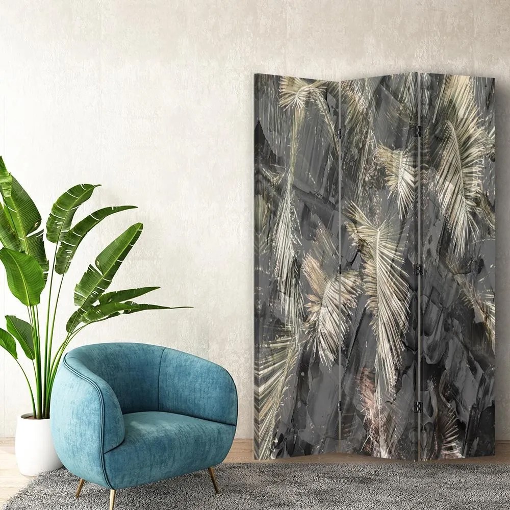 Gario Paraván Variácie na tému sivá Rozmery: 145 x 170 cm, Prevedenie: Otočný paraván 360°