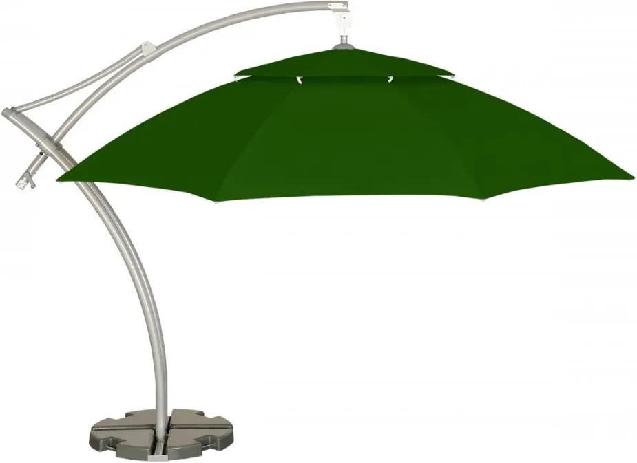 Záhradný slnečník GH2235 ø 420 cm zelený