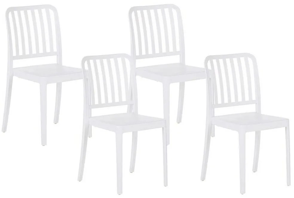 Sada 4 záhradných stoličiek biela SERSALE Beliani