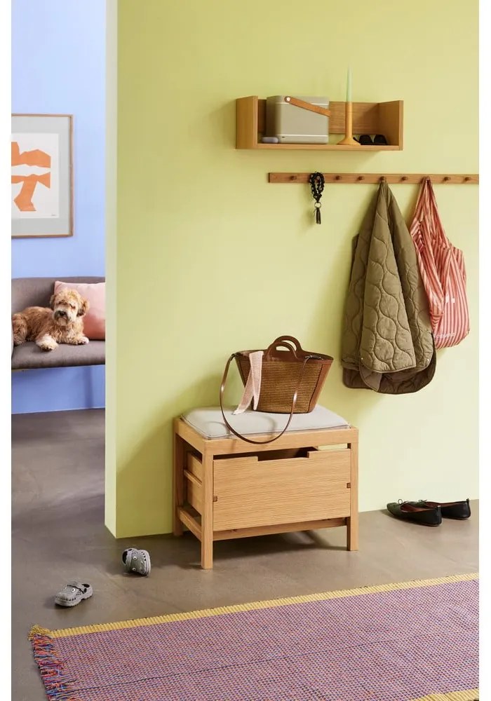 Polica v dekore duba v prírodnej farbe 40 cm Savor – Hübsch