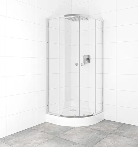 Set sprchovacieho kúta a vaničky, štvrťkruh 80x80 cm Multi Basic SIKOBKMUS80CRT