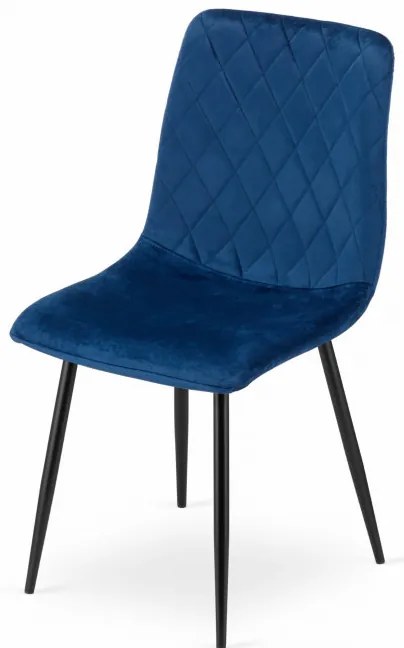 Set troch jedálenských stoličiek TURIN zamat granátové (čierne nohy) (3ks)
