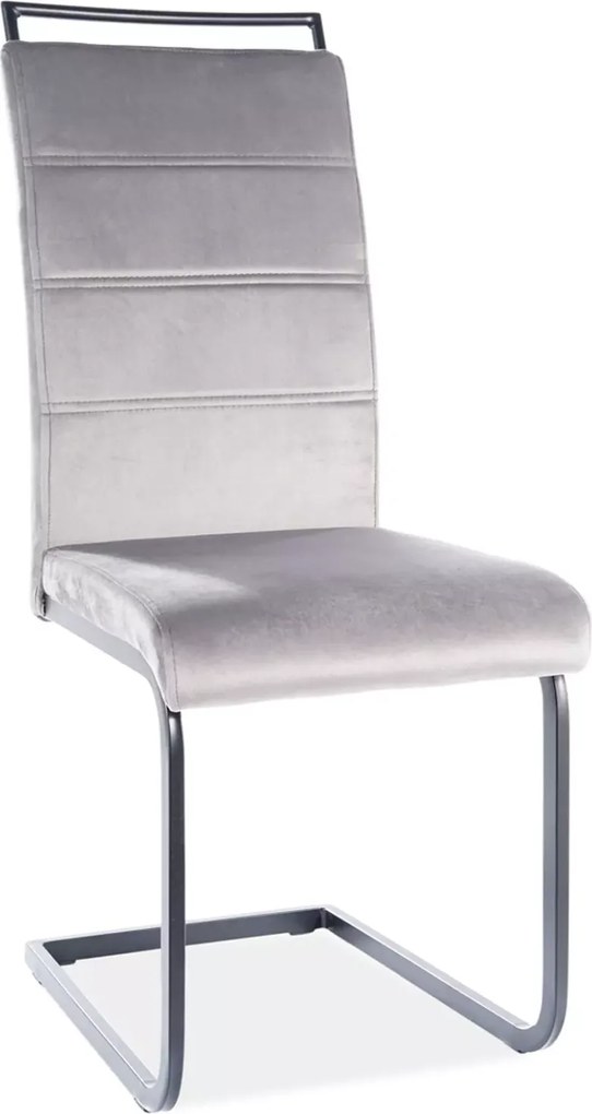 SI H-441 Sametová stolička sivý