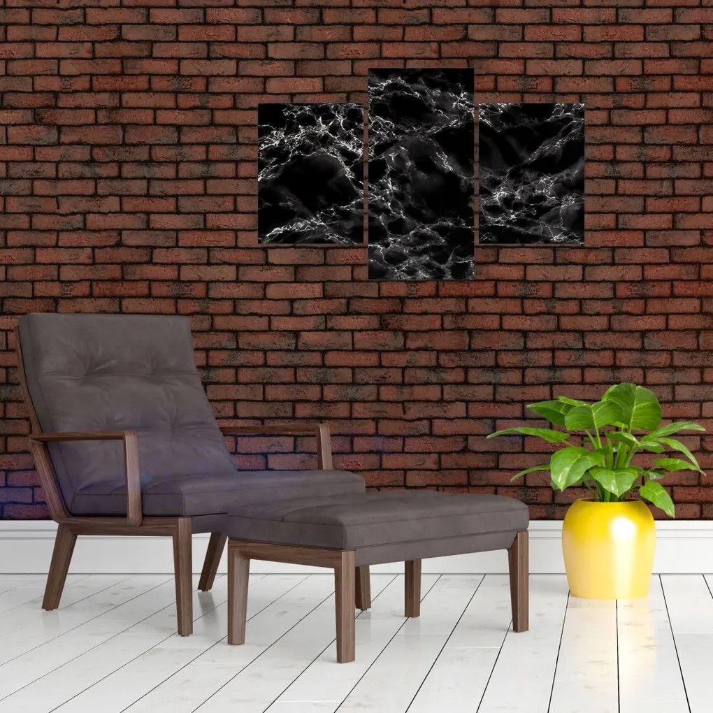 Čiernobiely mramor - obraz