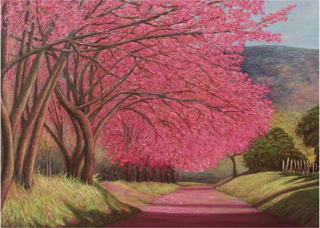 Obraz rozkvitnutých stromov (70x50 cm)