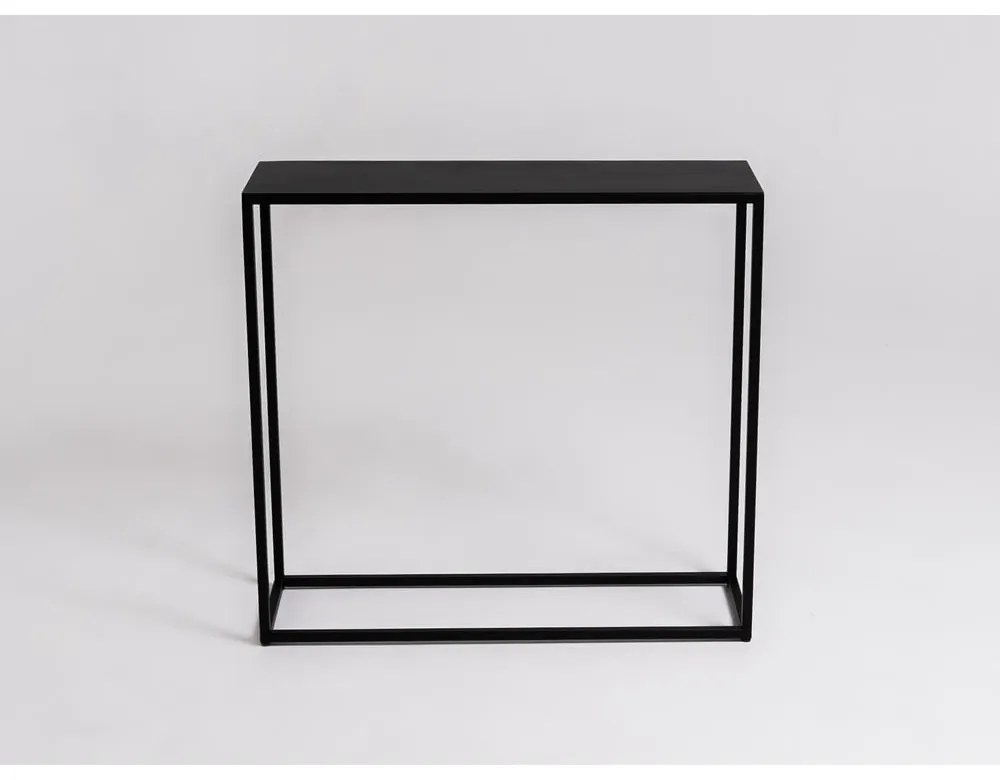 Čierny kovový konzolový stolík 100x30 cm Julita - CustomForm