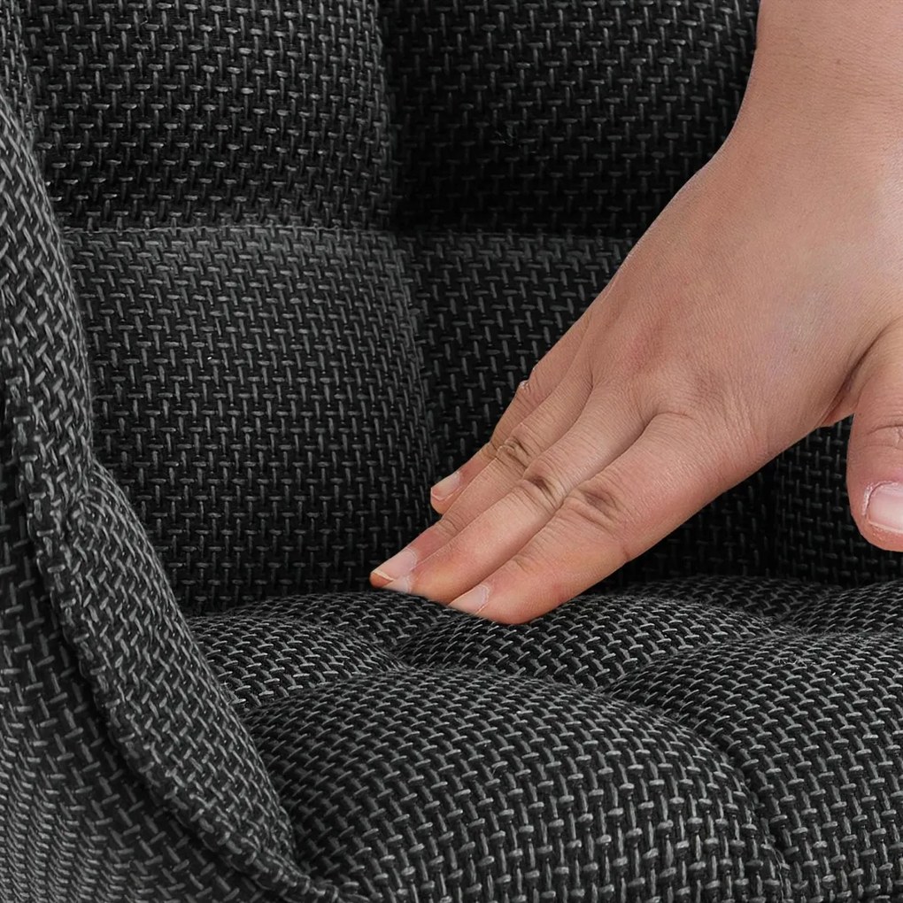 Stolička Tirana látka čierna - titánovo sivá