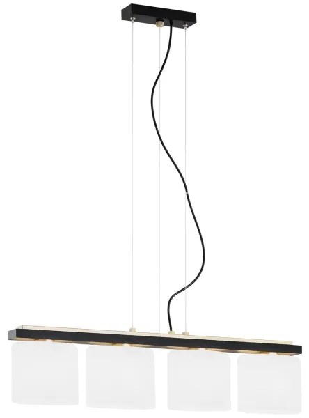 Argon 1814 - Luster na lanku CANOA 4xE27/15W/230V čierna